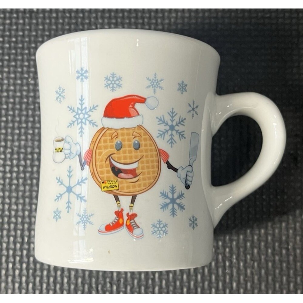 Waffle House 2020 Christmas Coffee Mug Teacup Limited Edition Heavy Ceramic